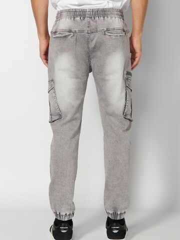 Coupe slim Pantalon cargo KOROSHI en gris