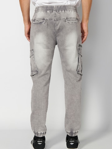 Coupe slim Pantalon cargo KOROSHI en gris