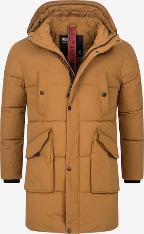 INDICODE JEANS Winter Jacket 'Dexter' in Beige: front