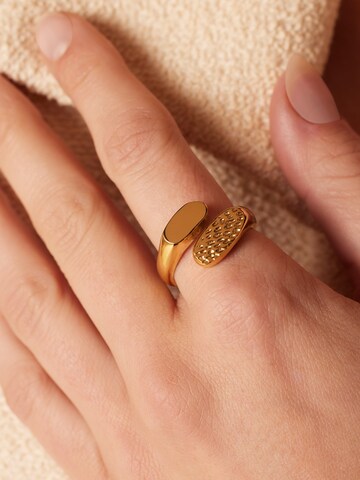 Lucardi Ring in Goud: voorkant