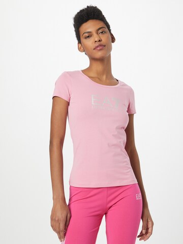 Maglietta di EA7 Emporio Armani in rosa: frontale