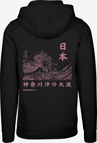 F4NT4STIC Sweatshirt 'Kanagawa Welle Japan' in Zwart