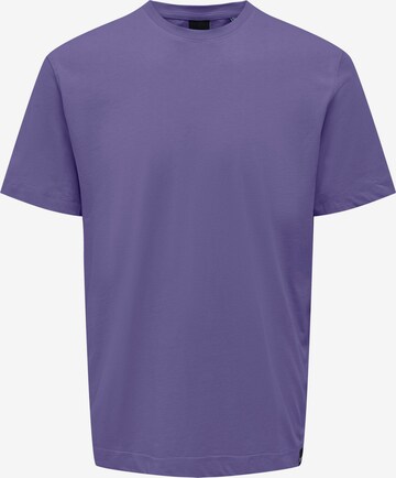 Only & Sons - Camisa 'MAX' em roxo: frente