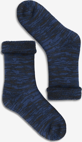 Polar Husky Socks in Blue: front