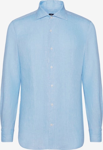 Boggi Milano Slim fit Button Up Shirt in Blue: front