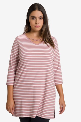 T-shirt Ulla Popken en rose : devant