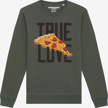 Sweat-shirt 'True Love' Watapparel en vert : devant