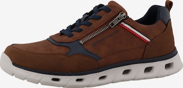 Chaussure de sport à lacets TOM TAILOR en marron : devant