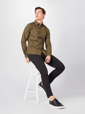 SCOTCH & SODA Slim fit Ing - bézs