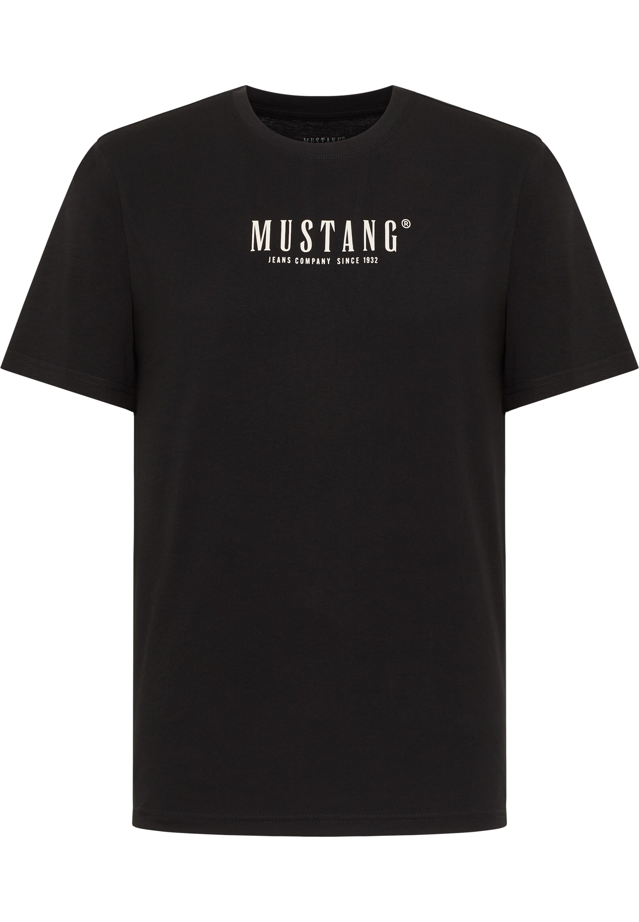 MUSTANG T-Shirt 'Style Austin' in Schwarz: Vorderseite