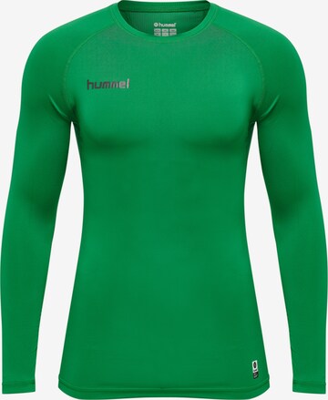 Hummel - Camiseta térmica en verde: frente