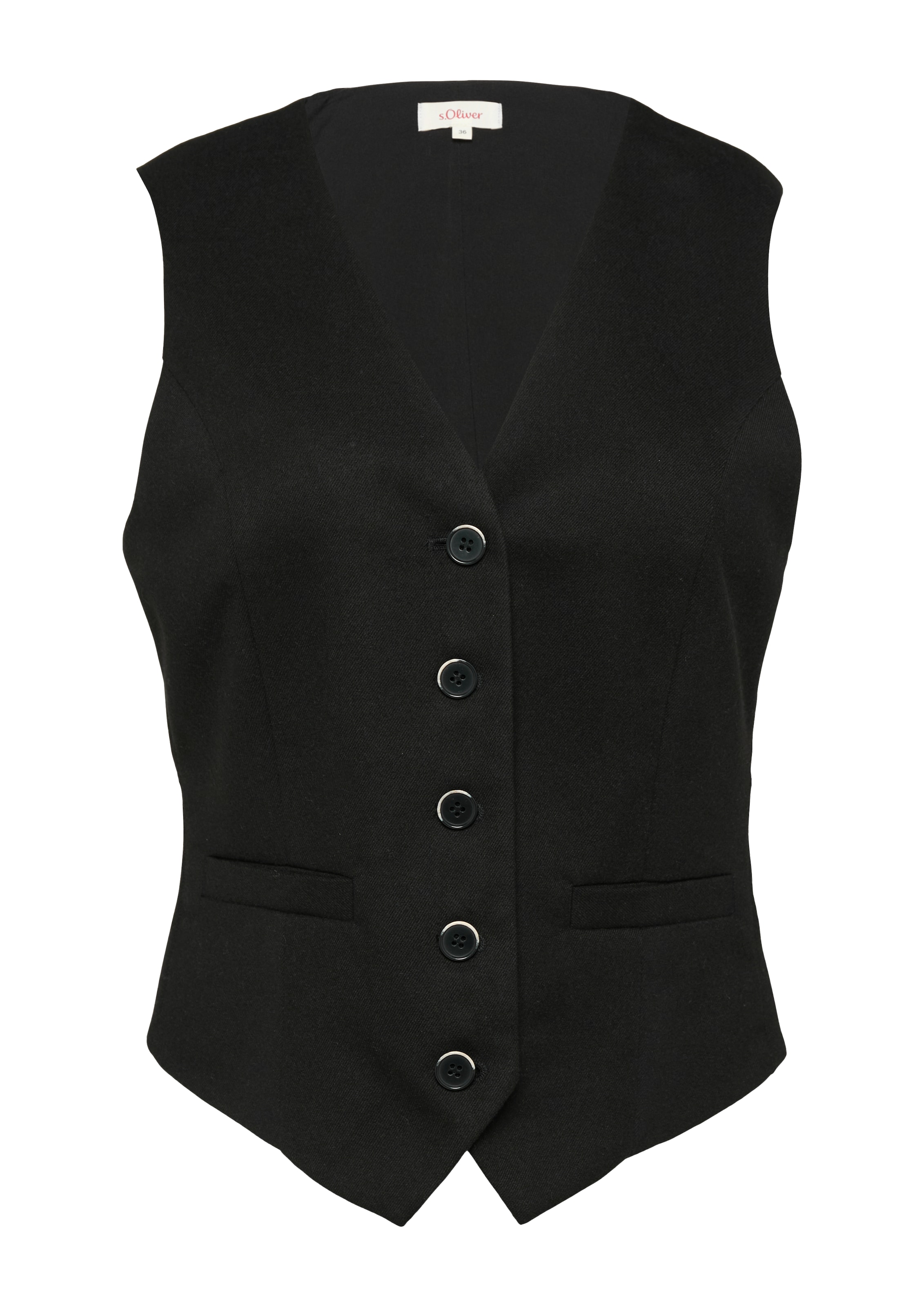 s.Oliver Gilet in Zwart: voorkant