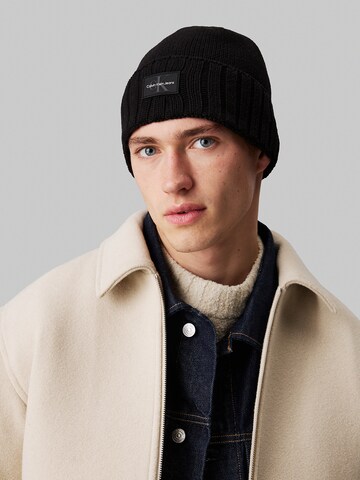 Calvin Klein Jeans Beanie in Black: front