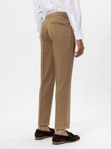 Antioch Slim fit Trousers with creases 'Gianluca' in Brown