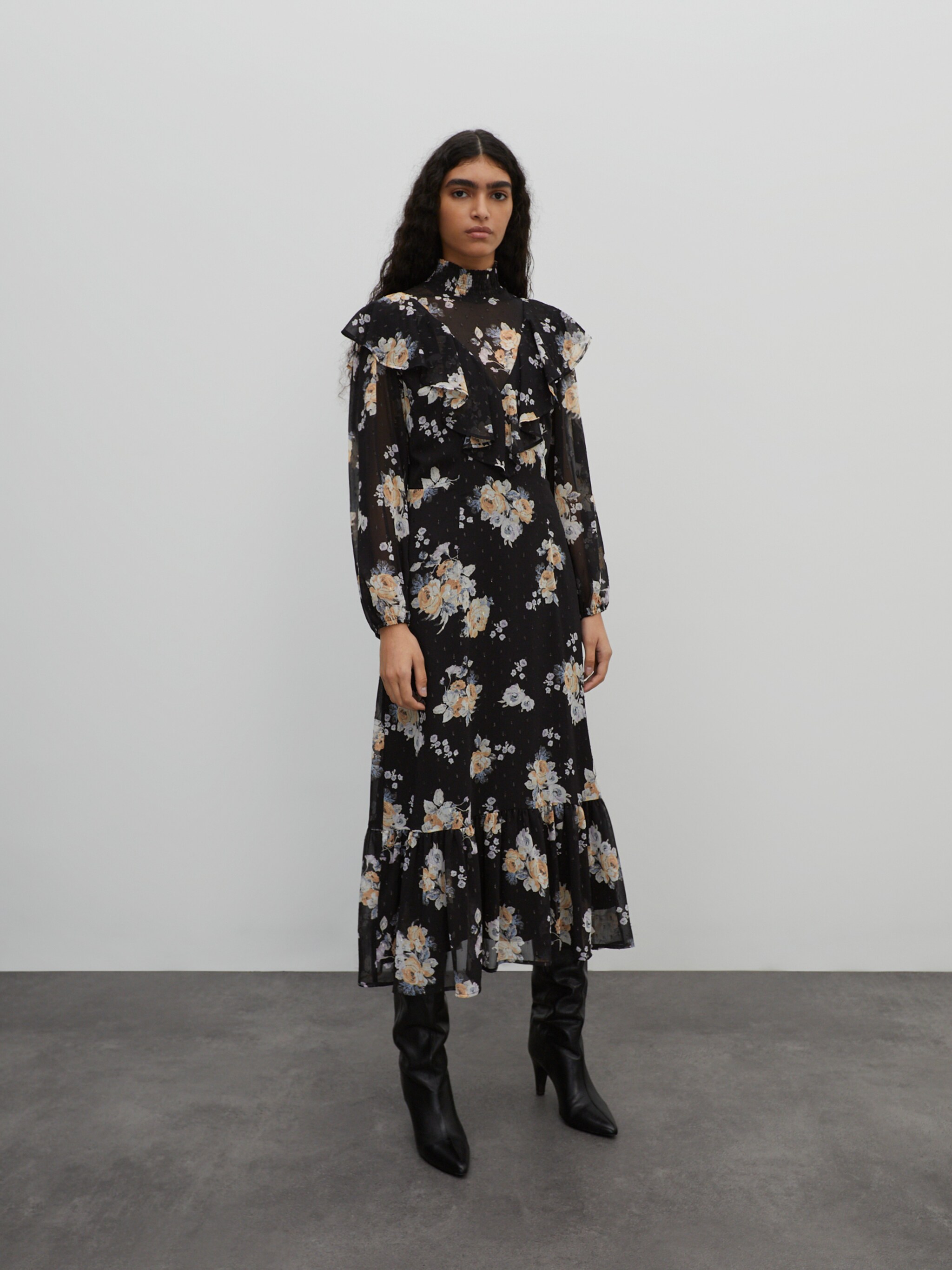 EDITED Producten Blousejurk 'Wiyana' Camel