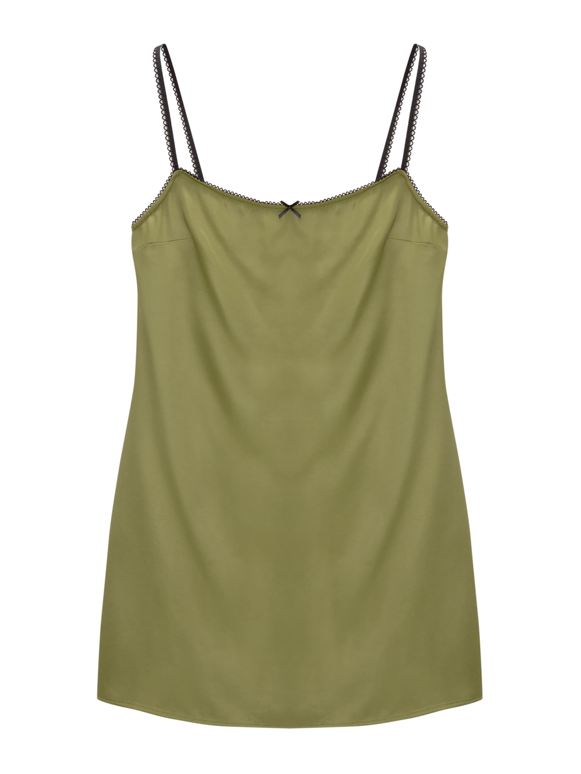 Pull&Bear Лятна рокля в зелено: отпред