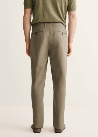 MANGO MAN Regular Chino Pants 'Eden' in Green
