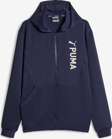 PUMA Sportsweatvest in Blauw: voorkant