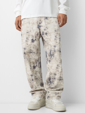Bershka Loosefit Jeans in Groen: voorkant