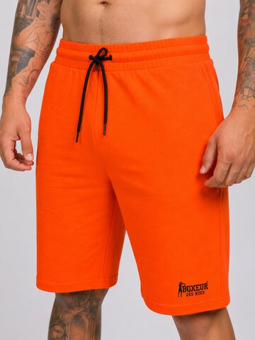 Boxeur des Rues Regular Sportbroek 'Herren Baumwollshorts Boxeur des Rues, Orange, Schwarzes Logo' in Oranje