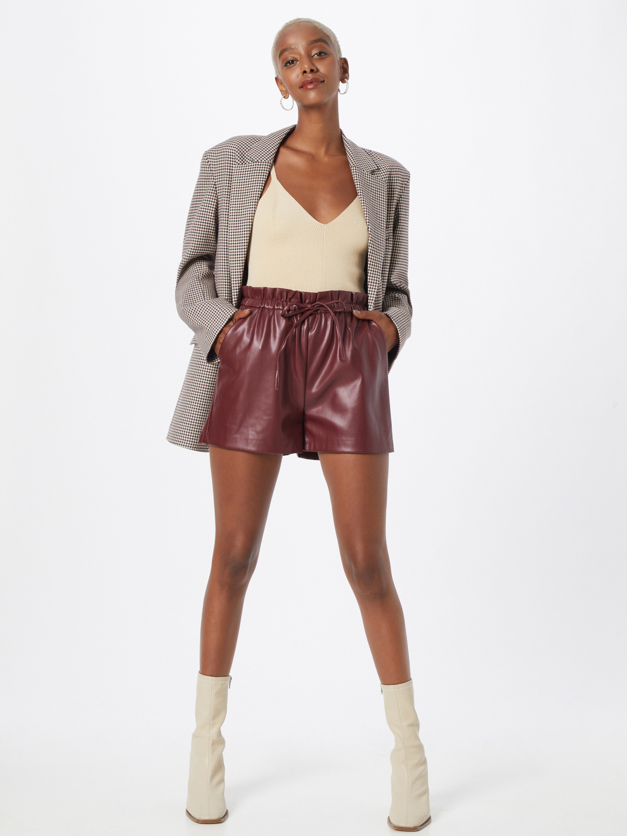 Frauen Große Größen Molly BRACKEN Shorts in Dunkelrot - ZE46826 Frauen Große Größen Molly BRACKEN Shorts in Dunkelrot - ZE46826