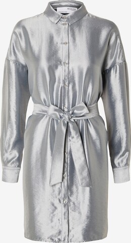 Robe-chemise SELECTED FEMME en argent : devant