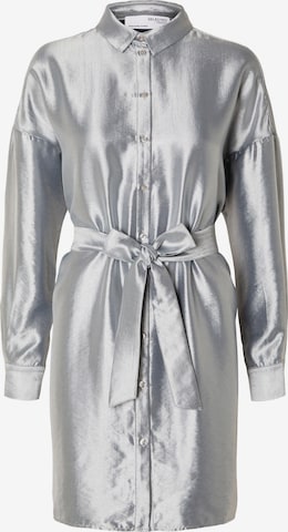 SELECTED FEMME Shirt Dress in Silver: front