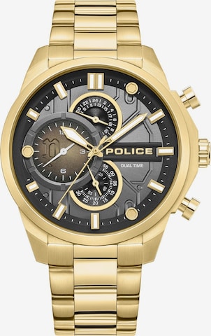 POLICE Quarzuhr ' Reactor ' in Gold: Vorderseite