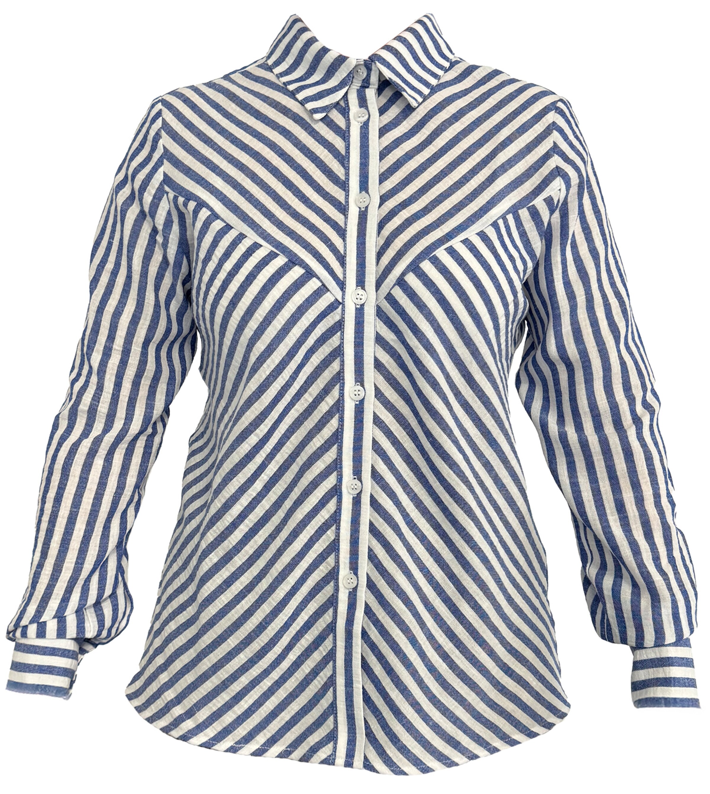 MELROSE Blouse in Blue: front