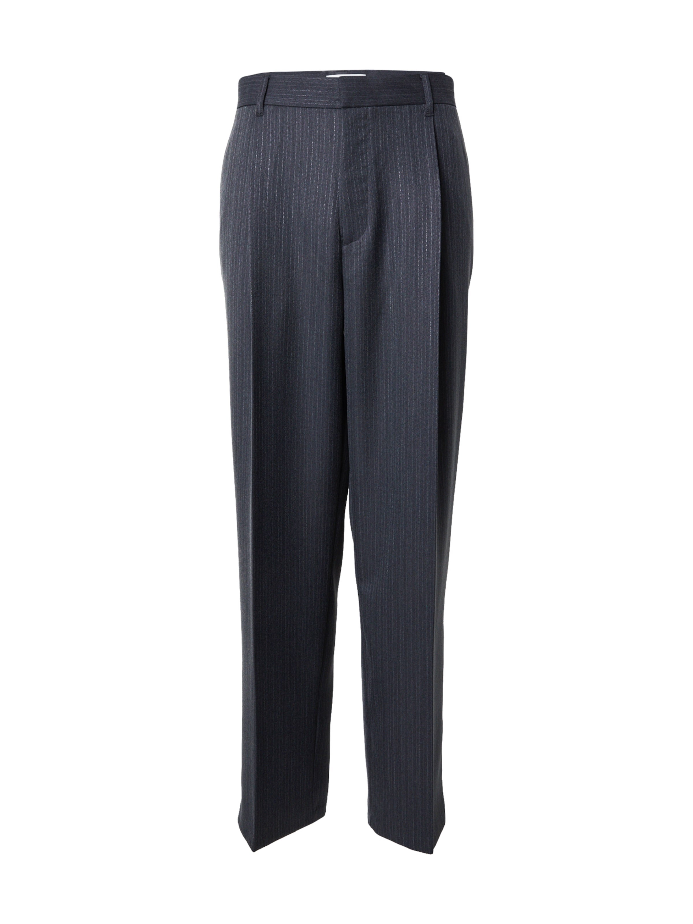 TOPMAN Wide Leg Bukser med lægfolder i grå: forside