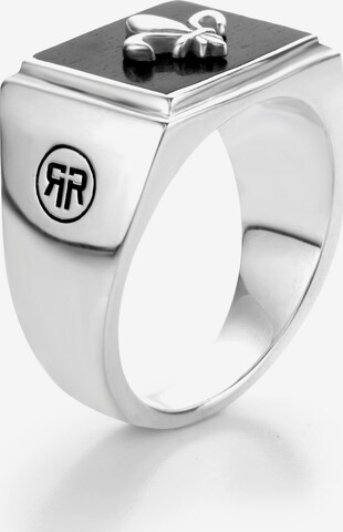 Rebel & Rose Ring in Silver: front