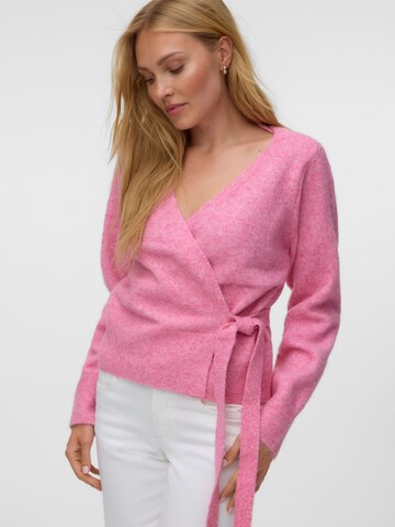 VERO MODA Gebreid vest 'VMIsabella' in Roze: voorkant