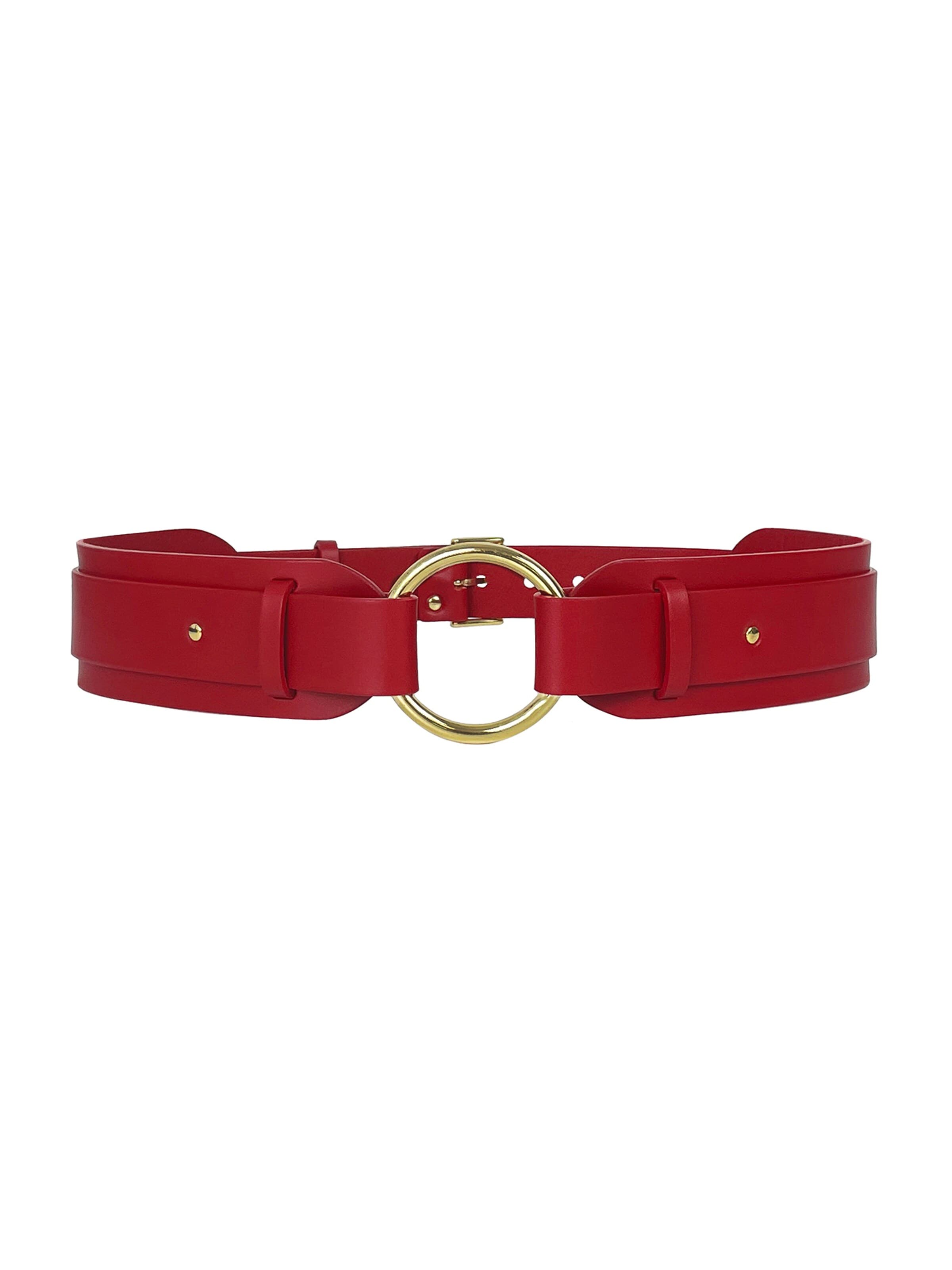 Haute Cuir Belt in Red: front