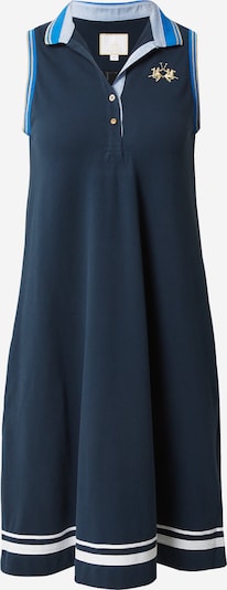 Rochie tip bluză La Martina pe bleumarin / albastru deschis / alb, Vizualizare produs