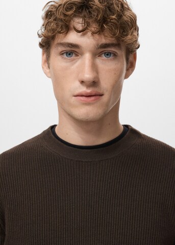 MANGO MAN Sweater 'Antigua' in Brown