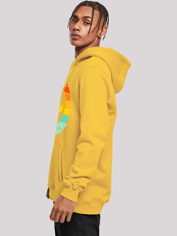 Sweat-shirt 'Alien Retro Sonnenuntergang' F4NT4STIC en jaune