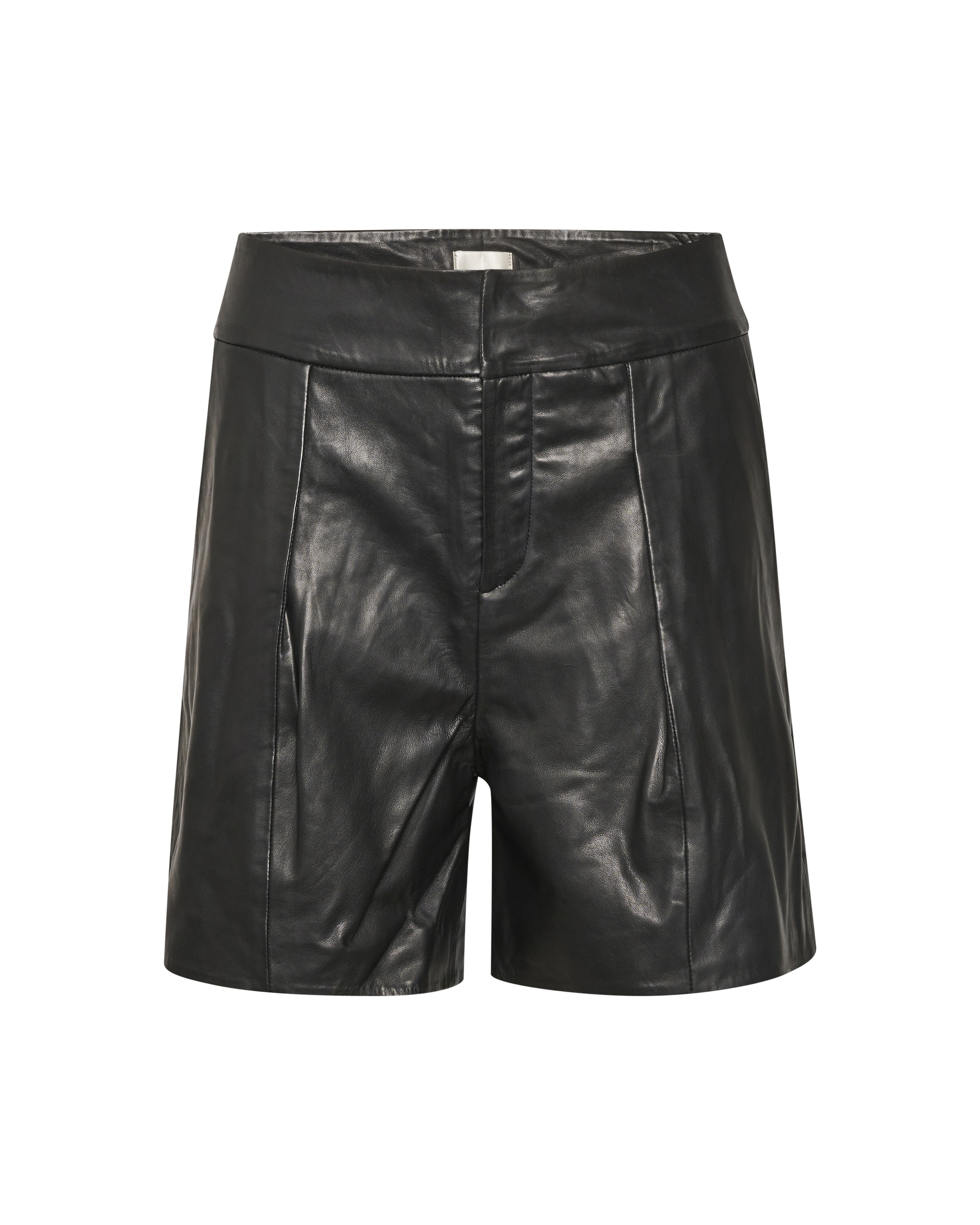 My Essential Wardrobe regular Bukser med lægfolder i sort: forside