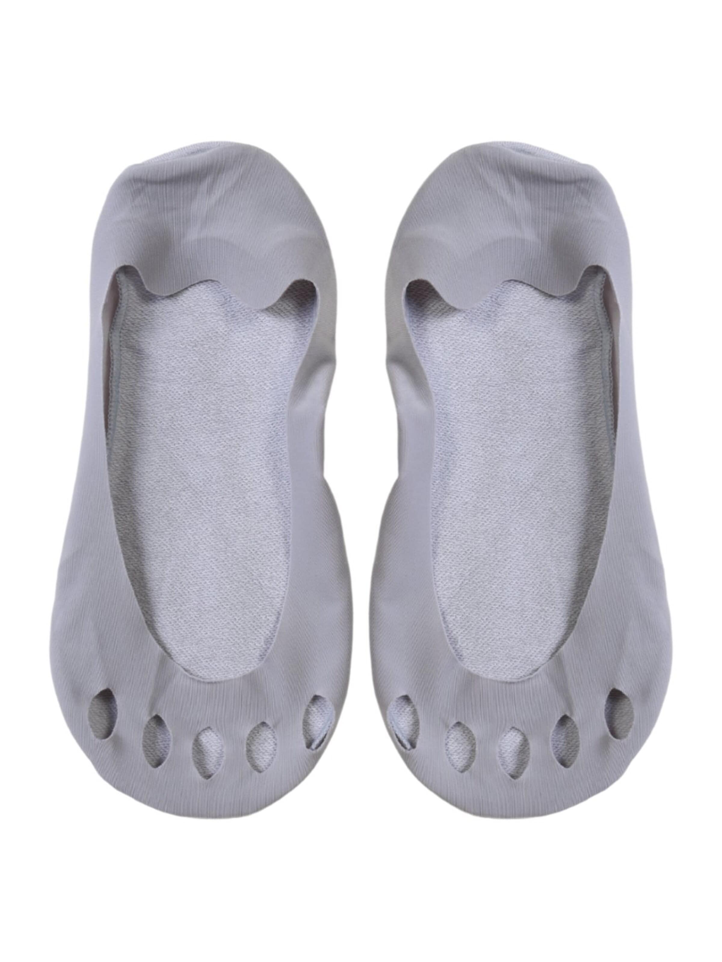 Sokisahtel Sokken 'GRIPPY toe footies' in Grijs: voorkant