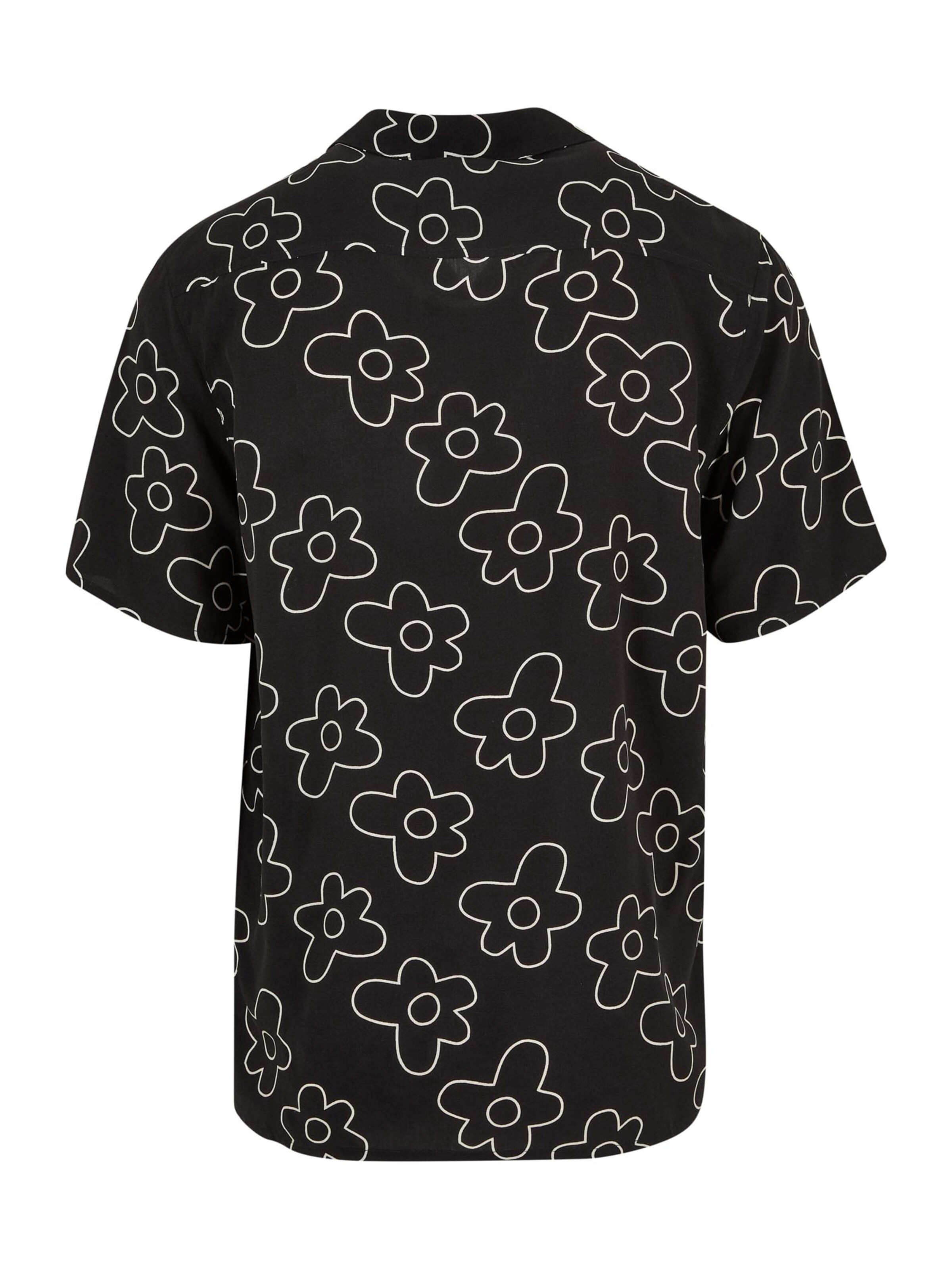 Urban Classics Regular fit Button Up Shirt in Black