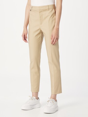 Coupe slim Pantalon à plis 'LAKYTHIA' Lauren Ralph Lauren en beige : devant