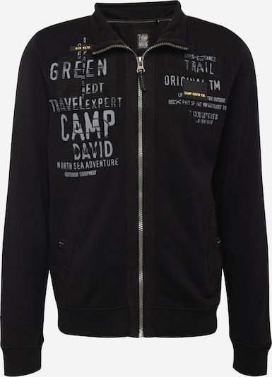 CAMP DAVID Sweatjacke in schwarz / weiß, Produktansicht