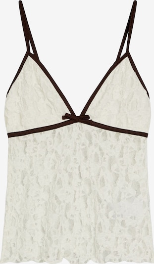 Bershka Toppi värissä musta / offwhite, Tuotenäkymä