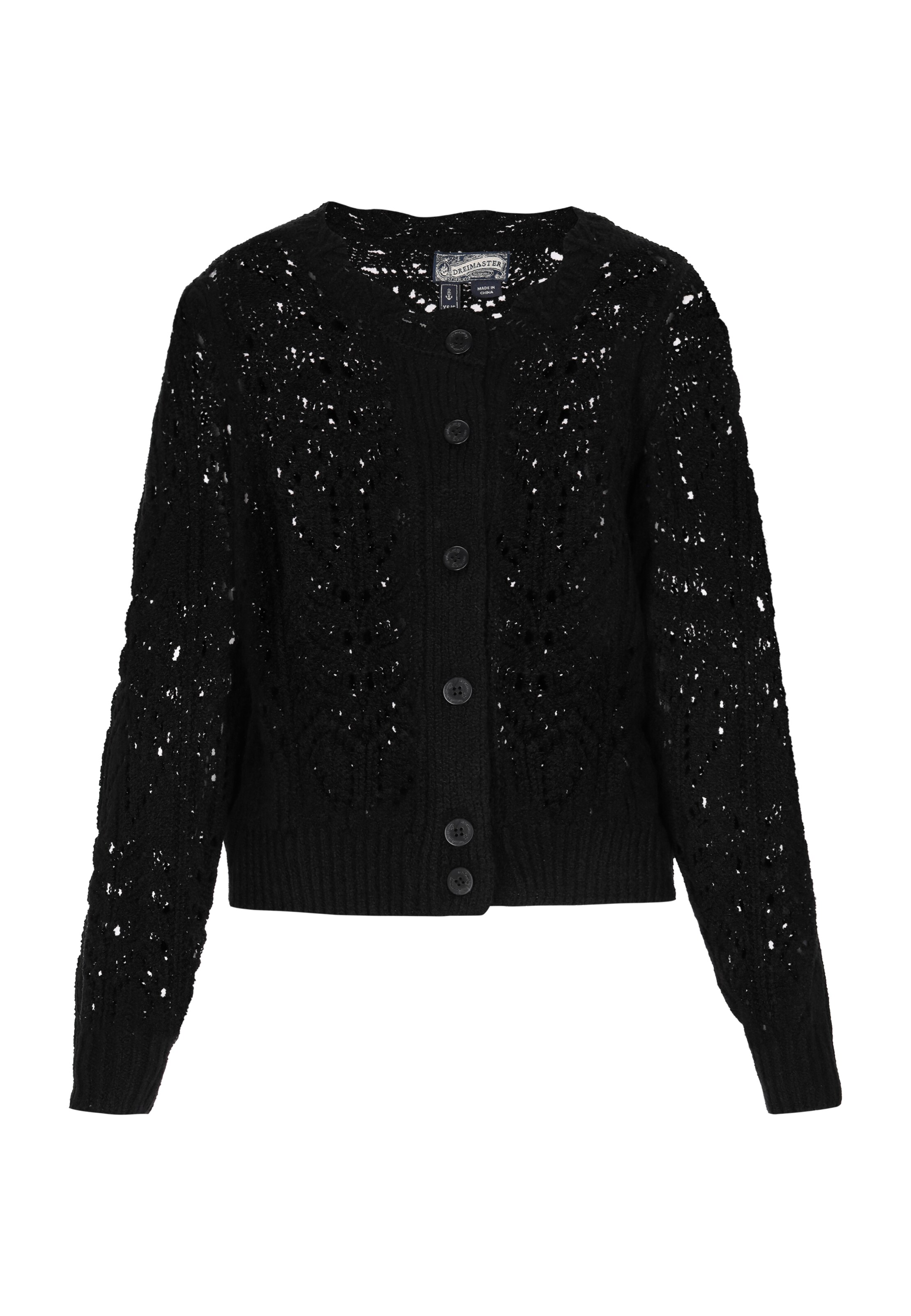 DreiMaster Vintage Kampsun, värv must: eest vaates