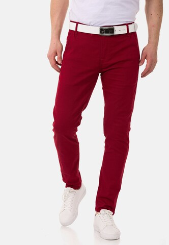 CIPO & BAXX Regular Chino Pants in Red