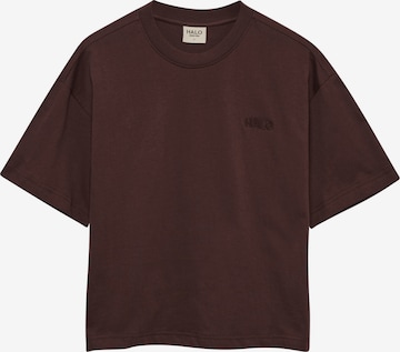 T-shirt HALO en marron : devant
