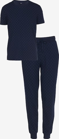 JOOP! Pyjama kort 'Leisure' in Blauw: voorkant