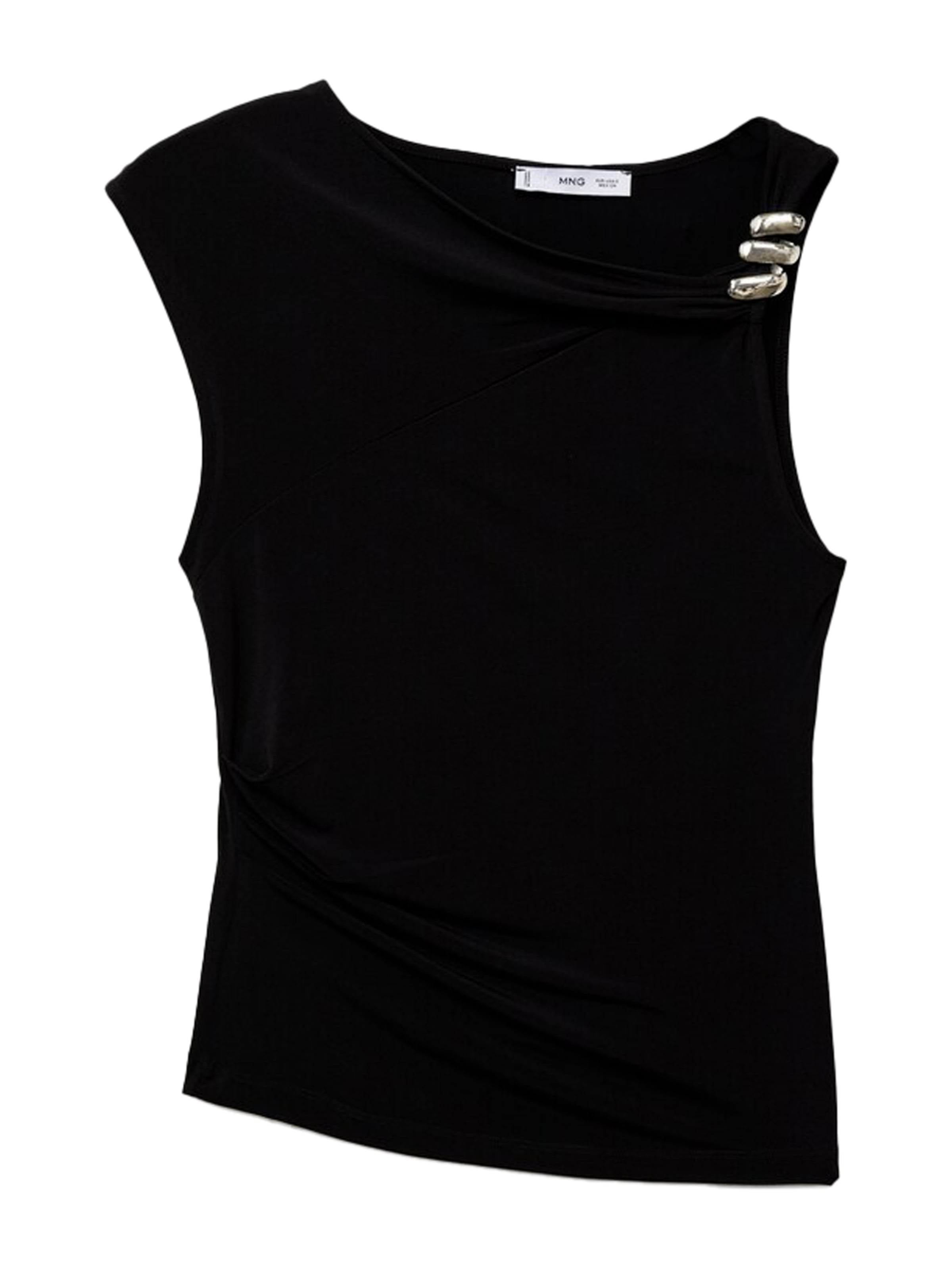 MANGO Top 'MELI' – černá: přední strana