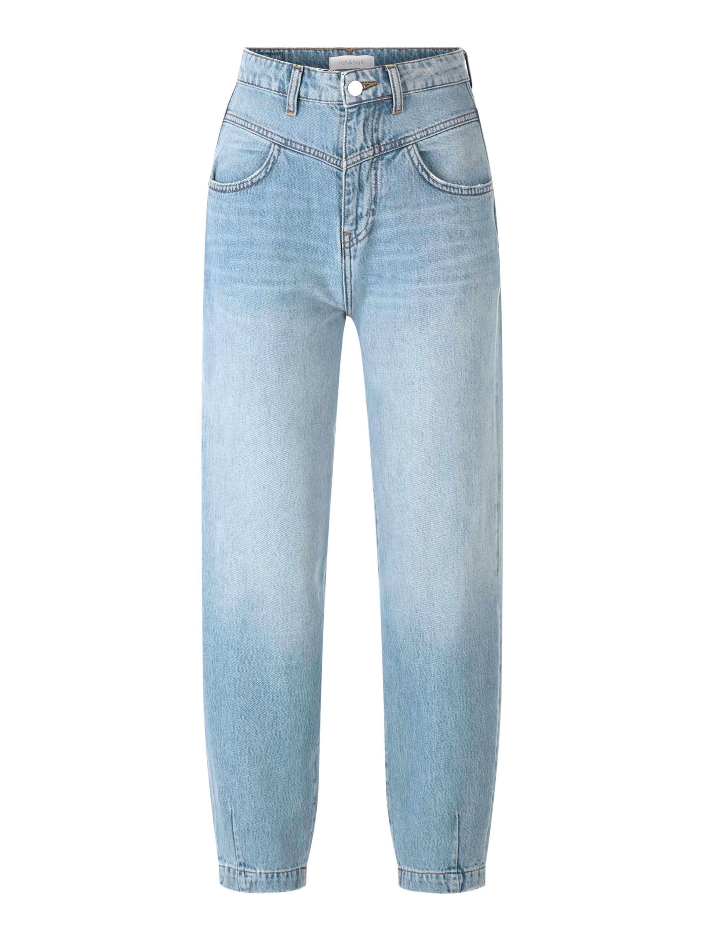 Tapered Jeans de la Rich & Royal pe albastru: față
