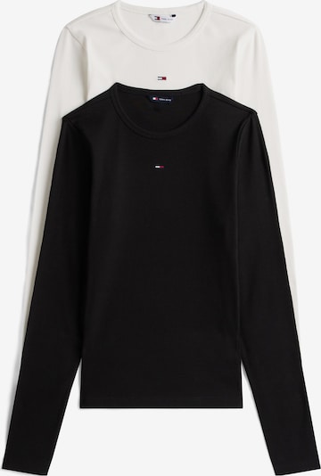 Tommy Jeans Majica 'Essential' u crna / bijela, Pregled proizvoda