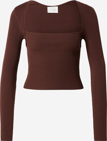 Kendall for ABOUT YOU Sweater 'Jale' in Brown: front